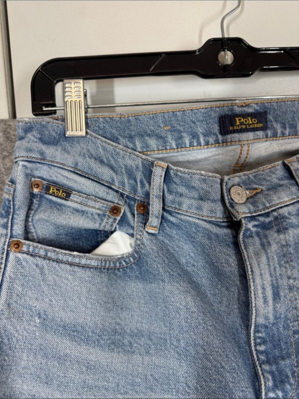 Vintage Polo Ralph Lauren Tompkins Mid Rise Skinny Jeans Light Wash Size 29 - Picture 10 of 16